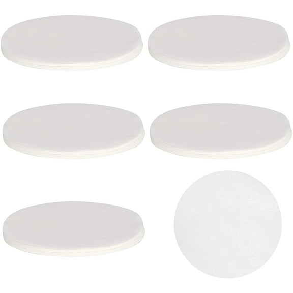 Naler Pack of 500 Restaurant-Grade Non-Stick Hamburger Patty Paper Round Wax Paper, 4.25'' Dia