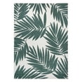 thumbnail image 2 of World Rug Gallery Contemporary Floral Leaves Nature Inspired Reversible Indoor/Outdoor Area Rug - Green 5'x7', 2 of 7