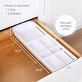 thumbnail image 4 of YouCopia DrawerFit Sliding Drawer Tray with Adjustable Dividers, Expandable Kitchen Storage Organizer, Speckled White, 4 of 8