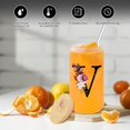 thumbnail image 2 of Vaso de vidrio Wulcea con monograma, 500 ml, con tapa y pajita, 2 of 6