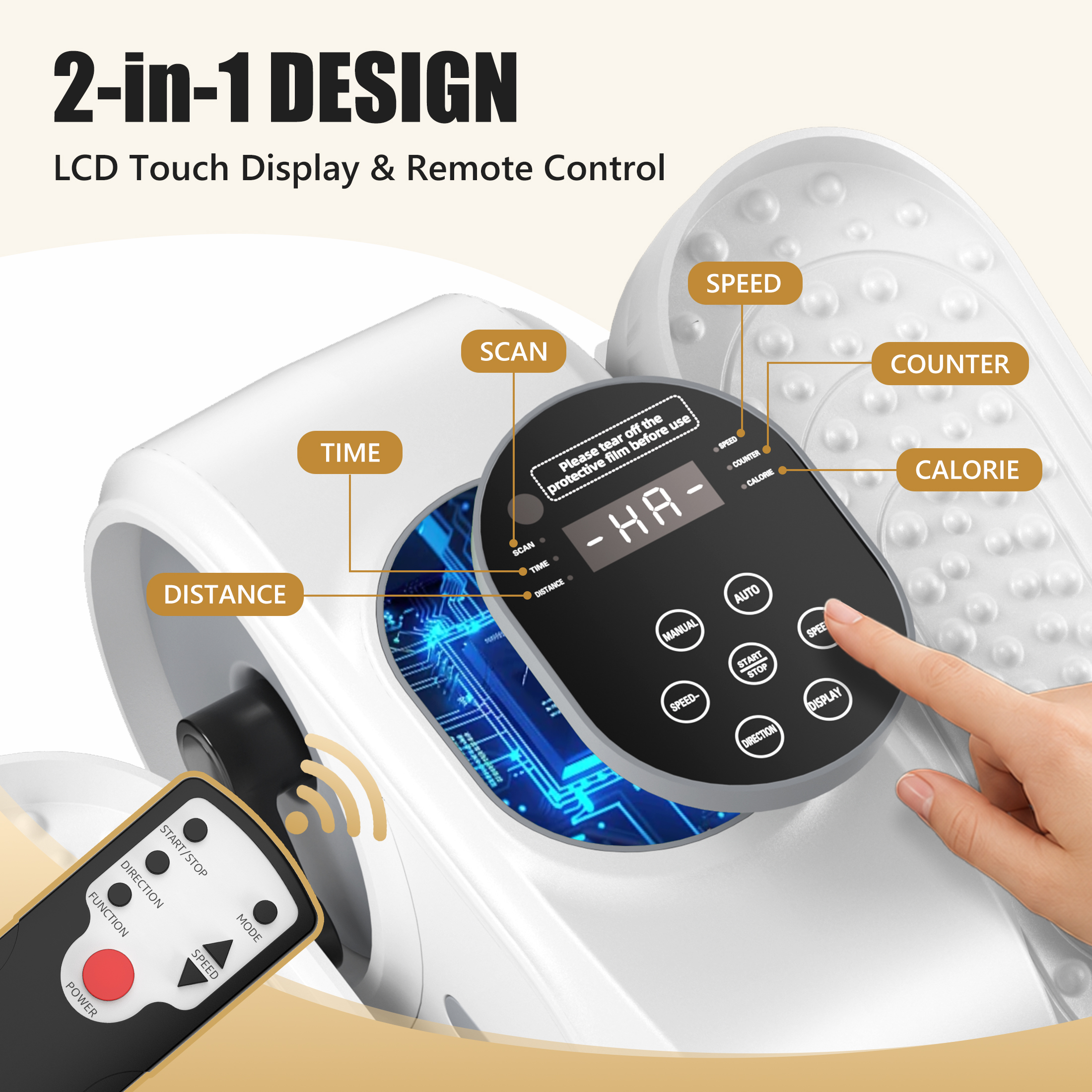 Funslim Under Desk Elliptical with Remote Control photo 5