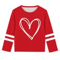 thumbnail image 6 of Riecok Valentine's Day Short Sleeve Girls Boys blouses Round Neck Toddler Kids Girls 2025 Comfortable Shirt Kids Clothes Toddler Kids Girls 2025 Casual Loose Shirts Red 13 T, 6 of 6