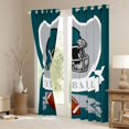 thumbnail image 3 of jejeloiu Rugby Ball Helmet Black Out Curtains,Football Sport Games Curtains Pack of 2 (42x63 Each) For Kids, 3 of 6