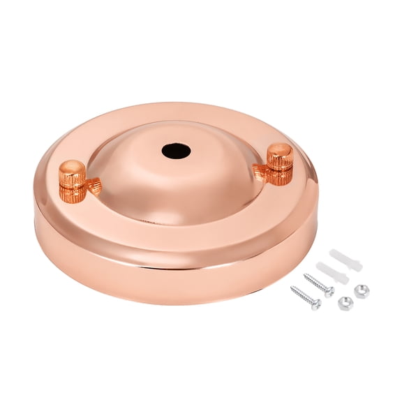 Uxcell 104mm 4.1inch Retro Light Canopy Kit Pendant Lighting Ceiling Plate DIY Rose Gold