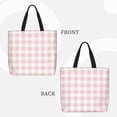 thumbnail image 2 of Easygdp Pink Checkboard Bolsa Tote para Mujer, Bolso de Hombro para Trabajo, Playa, Viajes, Compras y Supermercado, 2 of 7