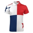 thumbnail image 4 of Panama Flag Men Zipper T-shirt Summer Casual Short Sleeve T-shirt Top, 4 of 7