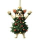 thumbnail image 2 of Seyotauo Cute Pet Pattern Acrylic Christmas Ornaments 3.15x3.15 Inch Double-Sided Pattern, Easy to Hang Christmas Tree Decorations Indoor, Festive Holiday Christmas Decor Gifts for Family Colleagues, 2 of 9
