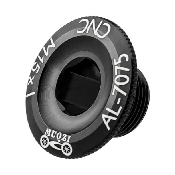 Tapa de manivela de bicicleta, perno de bielas de bicicleta, tornillo de cadena de metal de brazo ligero Negro
