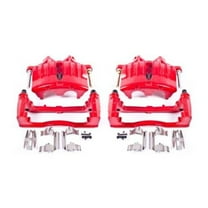 Power Stop Front Pair of Red Powder Coated Calipers S4798A