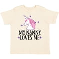 thumbnail image 3 of Inktastic My Nanny Loves Me Unicorn Girls Toddler T-Shirt, 3 of 5