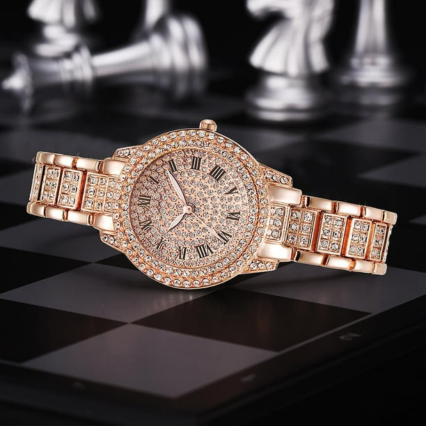 Zmnew Diamond Women Watches Gold Watch Ladies Wrist Watches Luxury Brand Rhinestone Women's Bracelet Watches Female Relogio Feminino