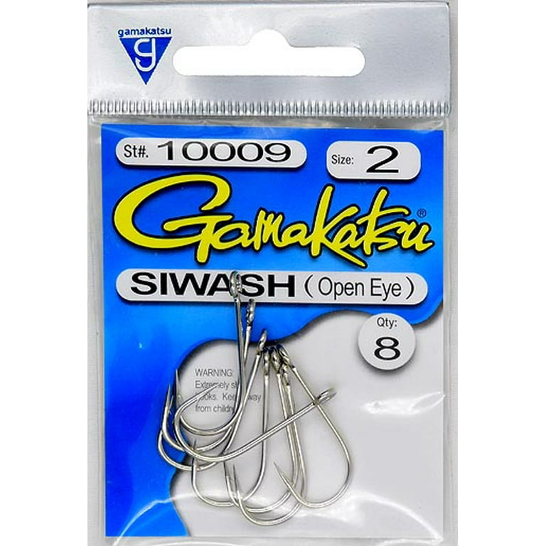 Gamakatsu 8pk Siwash Open-Eye Hook, Nickel - Walmart.com
