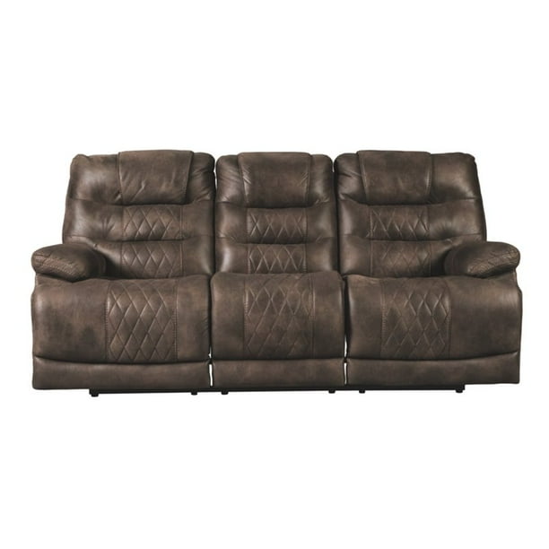 Signature Design By Ashley Welsford Power Reclining Sofa In Walnut Com Ashley Welsford Power Reclining Sofa, Ashley Power Reclining Sofa With Lumbar Support