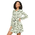 thumbnail image 3 of FORMRS Womens Long Sleeve Nightgowns Crew Neck Sleep Shirt Soft Pajamas Sizes S-3XL, Lush Greenery, 3 of 8