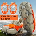 thumbnail image 3 of 19-Tooth Ice Cleats for Shoes, Stainless Steel Snow Traction Grips for Hiking Fishing & Ice,  (Fits Men & Women), 3 of 11