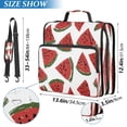 thumbnail image 3 of Water-Resistant 3-Ring Binder Organizer with Multiple Pockets Zipper Binder Bag for Office Watermelon Slice Pattern, 3 of 8