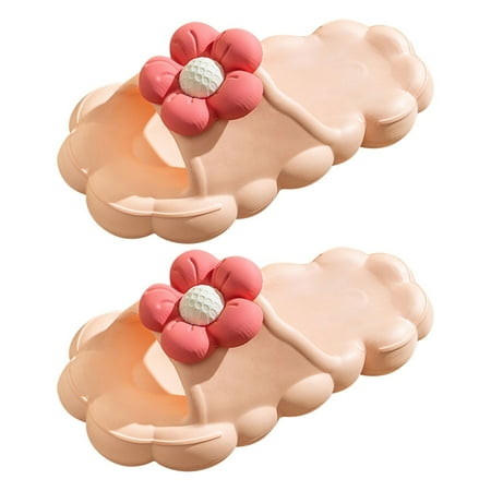 

KaLI_store Shower Shoes Summer Sandals Women Slippers Casual Flat Shoes Outdoor Beach Slip On Slides Ladies Fashion Slippers Pink