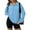 Light Blue, variant on WTOBBY Women's Two-Piece Sweatshirt and Pants Set, Fashion Solid Color Full Zip Top with Back Pocket & Matching Bottoms, Casual Comfort Loungewear for Fall,Brown XL