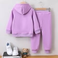 thumbnail image 6 of Gubotare Kids Fall Outfits Girls Girls' 2 - Piece Outfits Sweatshirt & Leggings Set Fall/Winter Clothes for Girl Size 7-8 (Purple,7-8 Years), 6 of 7