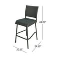 thumbnail image 5 of Damon Outdoor 29.5 Inch Wicker Barstools, Set of 4, Gray, 5 of 6