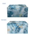 thumbnail image 4 of FUIALDOLG Tissue Box Cover Rectangle PU Leather, Blue Marble Tissue Box Holder, Waterproof Decorative Cover for Bathroom Toilet Bedroom Living Room Table Desk Office, 4 of 7