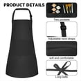 thumbnail image 4 of Paquete de 10 Delantales para Niños Delantal Ajustable para Niños con 2 Bolsillos Delantal de Pintura de Chef para Cocinar Hornear Pintar Negro, 4 of 5