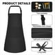 thumbnail image 4 of Paquete de 10 Delantales para Niños Delantal Ajustable para Niños con 2 Bolsillos Delantal de Pintura de Chef para Cocinar Hornear Pintar Negro, 4 of 5