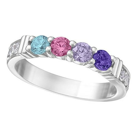 NANA - NANA Shared Prong w/side stones Mothers Ring 1 to 6 ...