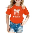 thumbnail image 1 of WEIYLL T-Shirts pour Fille Mignon Imprimé Dessin Animé Col Rond Manches Courtes Été Décontracté Doux Hauts pour Enfants de 5-6 Ans, 1 of 4