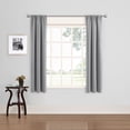 thumbnail image 2 of Eclipse Phoenix Solid Blackout Curtains, Set of 2, 63 Inch Long Blackout Curtains, 37"W x 63"L, Light Grey, 2 of 7
