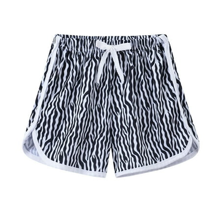 

Children s Summer Casual Sports Shorts Print Lace-up Dolphin Pants Children s Elasticated Beach Pants