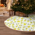 thumbnail image 5 of Rateoe Yellow Lemon Leaves Pattern Christmas Tree Skirt with Ties , Christmas Tree Decorations, Farmhouse Christmas Decor Xmas Holiday Decorations-30", 5 of 6