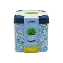 Buzzy Lemon Balm Herb Grow Kit with Decorative Floral Tin
