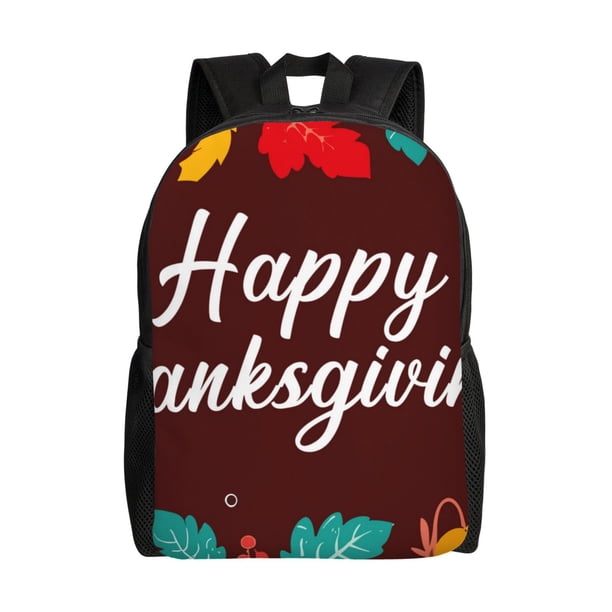 Balery Happy Thanksgiving Mochila - Mochila Estilosa y Duradera para Laptop de 15 Pulgadas con Tela Oxford Impermeable
