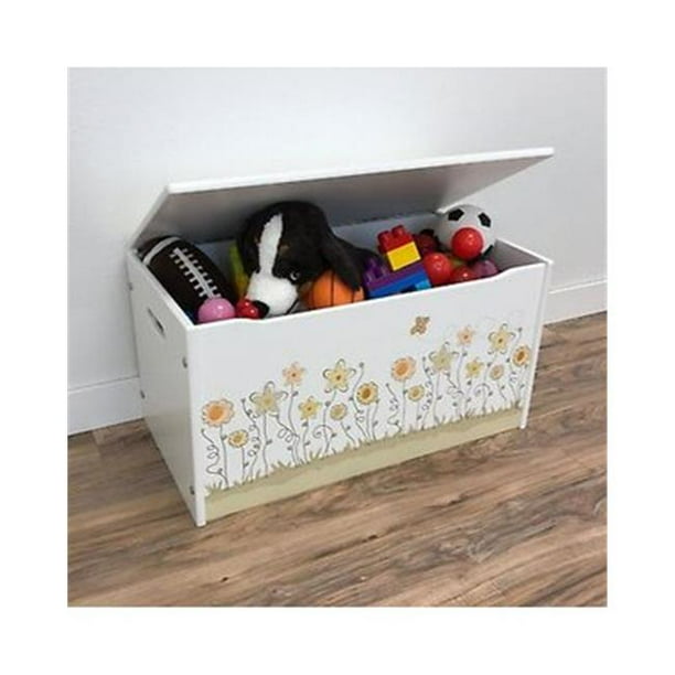 Little Colorado 058FL Field of Flowers Toy Storage Box - White - Walmart.com - Walmart.com