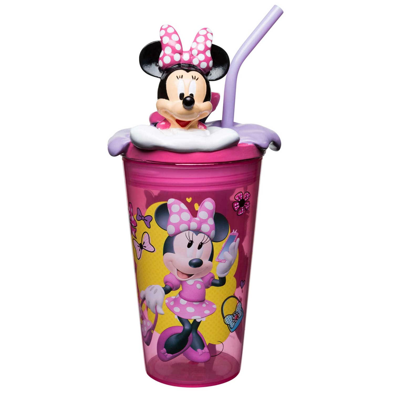 Disney Minnie Mouse Plastic Tumbler with Straw