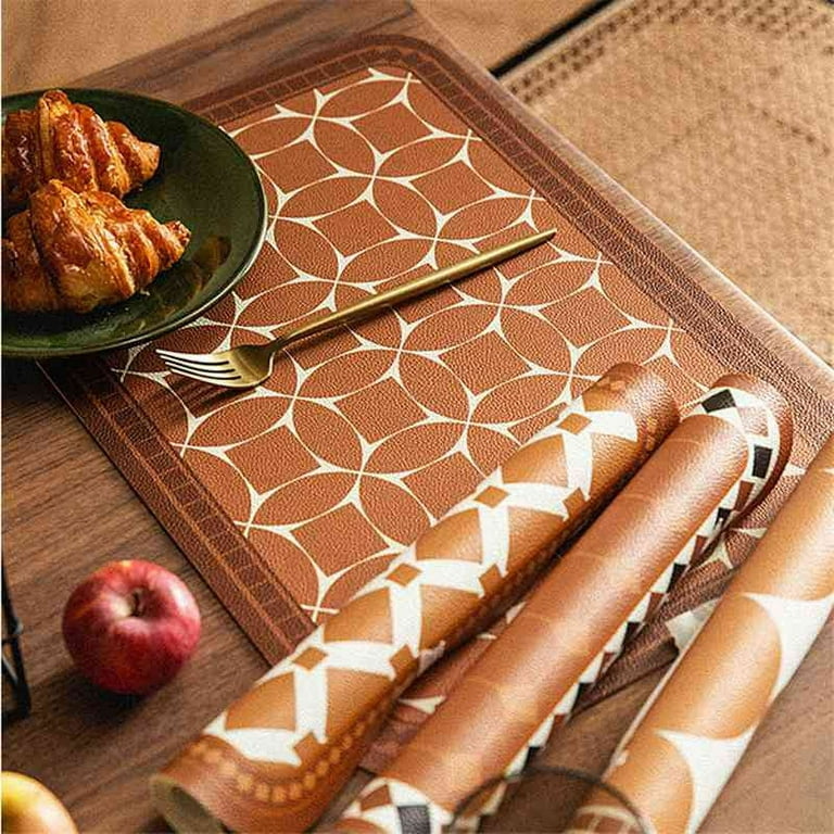 Floral Placemats Placemats for Dining Table Leather Placemat Farmhouse Placemats  Non-Slip Placemats Heat-Resistant Kitchen Table Mats Cutting Hot Mats  Tablemats 16 * 12 in 