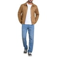thumbnail image 2 of INSPIRE CHIC Men's Casual Coat Collared Zipper Outdoor Wear Vintage Suede Jacket S Khaki, 2 of 6