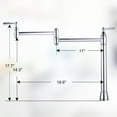 thumbnail image 6 of WOWOW Pot Filler Deck Mount, Solid Brass Pot Filler Faucet Chrome Stove Faucet with Stretchable Double Joint Swing Arms, 6 of 7