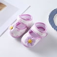 thumbnail image 2 of LNMQLPDBS Baby Girl Shoes Newborn Mary Jane Flats with Flower Soft Sole Non-Slip Crib Shoes Infant Toddler First Walkers Princess Dress Shoes, 2 of 8