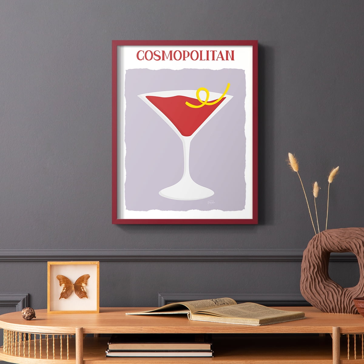 Cosmo in Paper Solid Wood 11 x 14 Framed Print