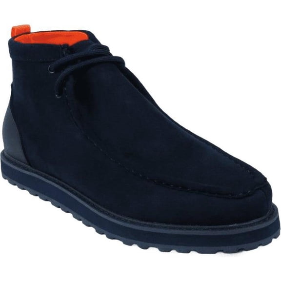 Men's TAYNO Wallabee Style Chukka Boots Soft Micro Suede MOJAVE S Navy