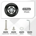thumbnail image 3 of Uxcell Luggage Wheels Replacement PU Suitcase Wheels Repair Kit for Trolley Bags 75x24mm, 3 of 7