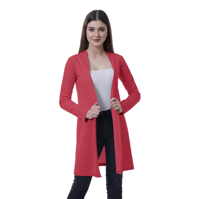 Moomaya Cardigan Léger Décontracté à Manches Longues Ouvert pour Femmes