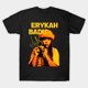 thumbnail image 1 of Men's Erykah Badu pattern T-shirt - vintage washed cotton short sleeve T-shirt, featuring bold 'Erykah Badu' print, loose casual , suitable for casual wear, 1 of 6