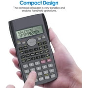 Helect 2-Line Engineering Scientific Calculator, Suitable for School and Business, Black
