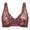 Cabernet Red, variant on MELENECA Women's Front Closure Stretch Lace Underwire Bra Cabernet Red 36B