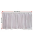 thumbnail image 5 of 39" Tulle Table Skirts for Rectangle Square Round Tables, 2-Layer Grim Ruffle Tulle Tutu Cloth Table Skirt Decor Birthday Party Baby Shower Wedding Halloween Cake Dessert Tables No Table Cover, 5 of 5