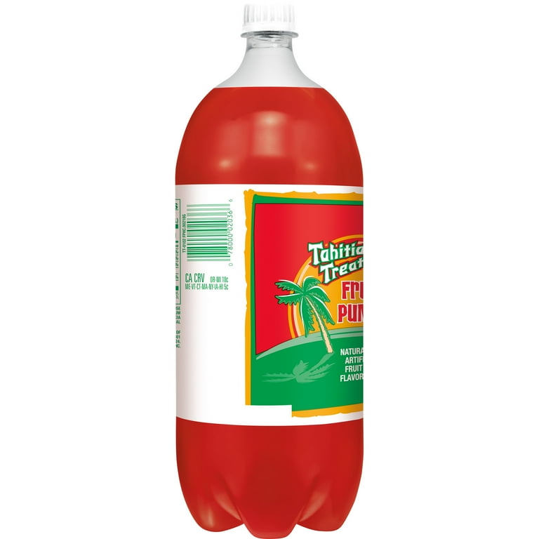 Tahitian Treat Original Fruit Punch Soda, Caffeine-Free, 2L Bottle