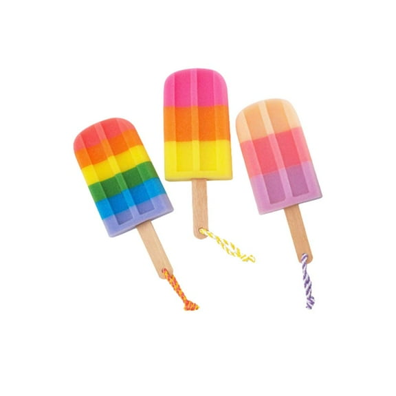 Shower Sponge 3Pcs Kids Ice Cream Bath Sponge Cute Ice Cream Bath Ball Body Bath Scrubber Sponge for Kids Girls Random Style Shower Loofah